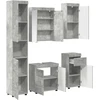 Vonios baldų rinkinys TULUM 5 pcs Betono pilka 60 x 34 x 63 cm
