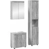 Vonios baldų rinkinys TULUM 3 pcs Pilkas Sonoma 60 x 34 x 63 cm