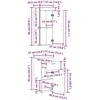 Vonios baldų rinkinys TULUM 4 pcs Rūkyta ąžuolas