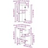 Vonios baldų rinkinys TULUM 4 pcs Senas medis 60 x 34 x 63 cm