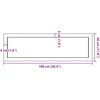Vonios kambario stalviršis, 100x30x(2-4) cm, medienos masyvas