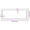 Vonios kambario stalviršis, 100x40x(2-4) cm, medienos masyvas