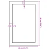 Vonios kambario stalviršis, 40x60x(2–6)cm, medienos masyvas