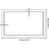 Vonios kambario stalviršis, 80x50x(2–6)cm, medienos masyvas