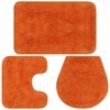 Vonios kilimėlių rinkinys, 3d., oranžinis, audinys