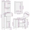 Vonios komplektai su stalčių 3 pcs Baltos skalbimo apdaila