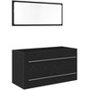 Vonios kriauklės spinta su stalčių 3 pcs Juodas ąžuolas