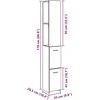 Vonios spintelė Old Wood 25x25x170 cm Engineered Wood