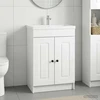 Vonios spintelė po kriaukle Itin blizgi balta 56 x 37,5 x 81 cm