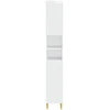 Vonios spintelė su atvira lentyna ARNHEM Itin blizgi balta