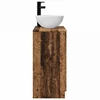 Vonios spintelė su praustuvu Sendintos medienos 54 x 35 x 83 cm