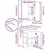 Vonios baldų rinkinys TULUM 2 pcs Balta 60 x 34 x 63 cm