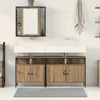 4Housedesign Vonios spintelės 3 vnt. Ruda 80 x 30 x 60 cm Apdirbta mediena