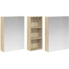 Vonios spintos komplektas 3 vnt. 130 x 14,5 x 70 cm