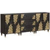 Vonios spintos komplektas 3 vnt. 180 x 33 x 75 cm Juoda