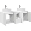 Vonios spintos komplektas 3 vnt. Balta 49,5 x 44,5 x 65 cm