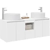 Vonios spintos komplektas 3 vnt. Balta 49,5 x 44,5 x 65,5 cm