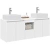Vonios spintos komplektas 3 vnt. Balta 49,5 x 41 x 62,5 cm
