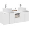 Vonios spintos komplektas 3 vnt. Balta 49,5 x 44,5 x 65 cm