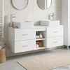 Vonios spintos komplektas 3 vnt. Balta 49,5 x 41 x 63 cm