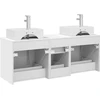 Vonios spintos komplektas 3 vnt. Balta 129 x 41 x 79,5 cm