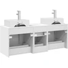 Vonios spintos komplektas 3 vnt. Balta 129 x 41 x 79,5 cm