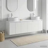 Vonios spintos komplektas 3 vnt. Balta 49,5 x 44,5 x 65 cm