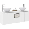 Vonios spintos komplektas 3 vnt. Balta 49,5 x 41 x 64,5 cm