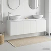 Vonios spintos komplektas 3 vnt. Balta 49,5 x 44,5 x 65 cm