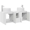 Vonios spintos komplektas 3 vnt. Balta 49,5 x 44,5 x 66 cm