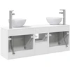 Vonios spintos komplektas 3 vnt. Balta 129 x 41 x 80 cm