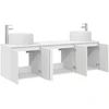 Vonios spintos komplektas 3 vnt. Balta 49,5 x 44,5 x 66 cm