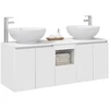 Vonios spintos komplektas 3 vnt. Balta 49,5 x 44,5 x 65 cm
