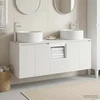 Vonios spintos komplektas 3 vnt. Balta 49,5 x 44,5 x 65,5 cm