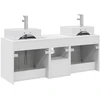 Vonios spintos komplektas 3 vnt. Balta 129 x 41 x 79,5 cm