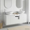 Vonios spintos komplektas 3 vnt. Balta 49,5 x 44,5 x 65 cm