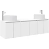 Vonios spintos komplektas 3 vnt. Balta 49,5 x 44,5 x 65,5 cm