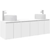 Vonios spintos komplektas 3 vnt. Balta 49,5 x 44,5 x 66 cm