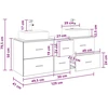Vonios spintos komplektas 3 vnt. Balta 129 x 41 x 79,5 cm