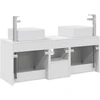 Vonios spintos komplektas 3 vnt. Balta 135 x 35 x 80 cm