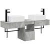 Vonios spintos komplektas 3 vnt. Betono pilka 53 x 35 x 39 cm