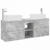 Vonios spintos komplektas 3 vnt. Betono pilka 53 x 34,5 x 63 cm