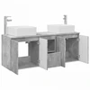 Vonios spintos komplektas 3 vnt. Betono pilka 53 x 35 x 63 cm