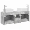 Vonios spintos komplektas 3 vnt. Betono pilka 129 x 41 x 80 cm