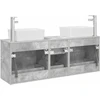 Vonios spintos komplektas 3 vnt. Betono pilka 136 x 35 x 80 cm