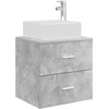 Vonios spintos komplektas 3 vnt. Betono pilka 53 x 34,5 x 63 cm