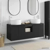 Vonios spintos komplektas 3 vnt. Juoda 49,5 x 44,5 x 66 cm