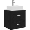 Vonios spintos komplektas 3 vnt. Juoda 129 x 41 x 79,5 cm