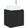 Vonios spintos komplektas 3 vnt. Juoda 53 x 35 x 63 cm