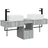 Vonios spintos komplektas 3 vnt. Pilka Sonoma 53 x 35 x 39 cm